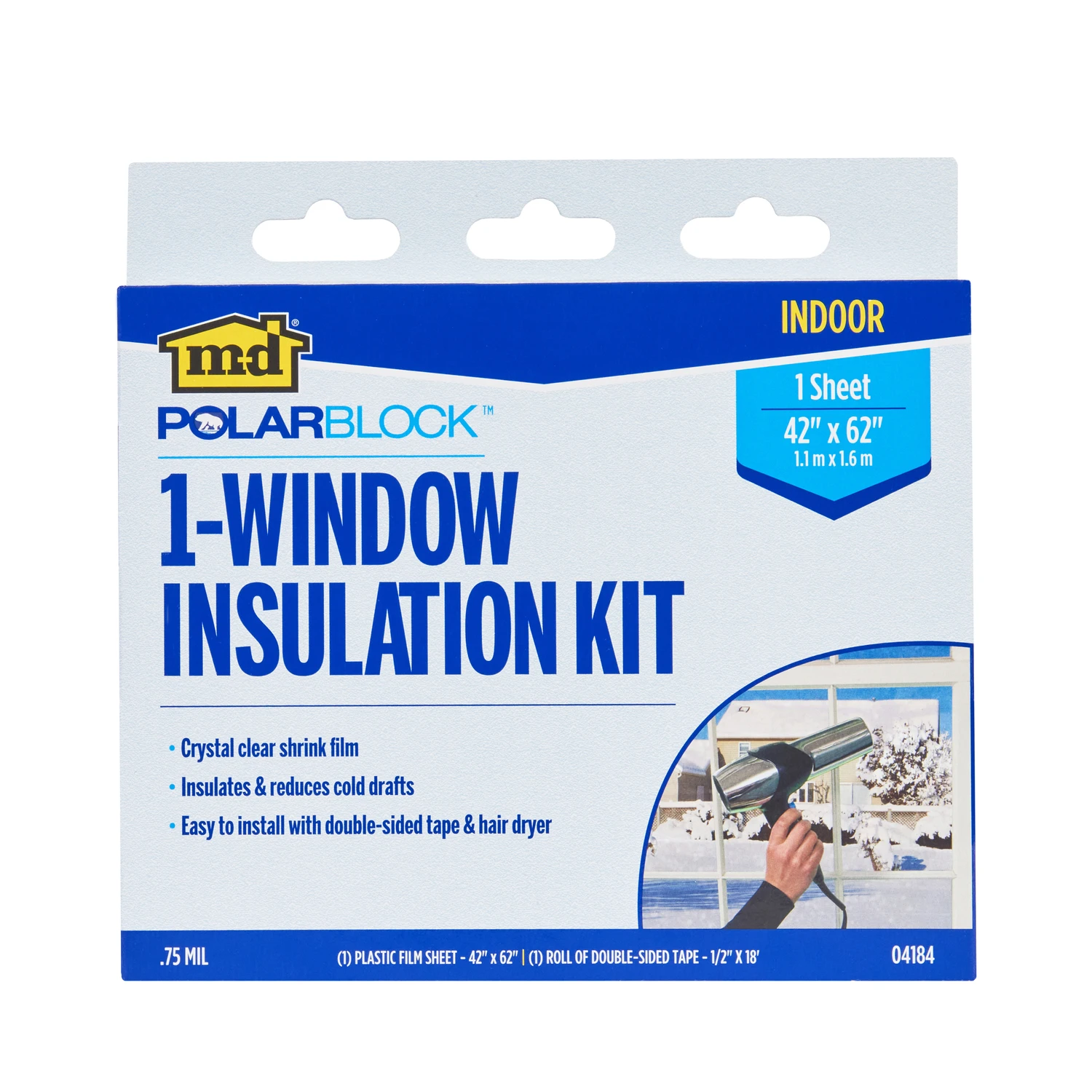 Shrink & Seal Indoor Window Insulation Kit 42 In. X 62 In.