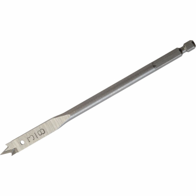 13/16 In. X 6 In. Heat-treated Steel Flat Boring Bit With Quick-change Hex Shank