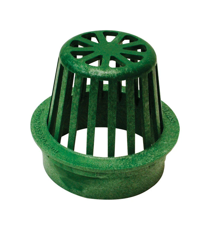 4 Inch Green Structural Foam Polyethylene Atrium Drain Grate For Yard Drainage