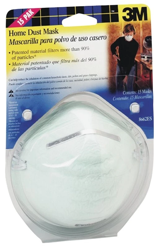 Dust Protection Cup Dust Mask 6000-series Green 15 Pk, Model 8661p15-dc