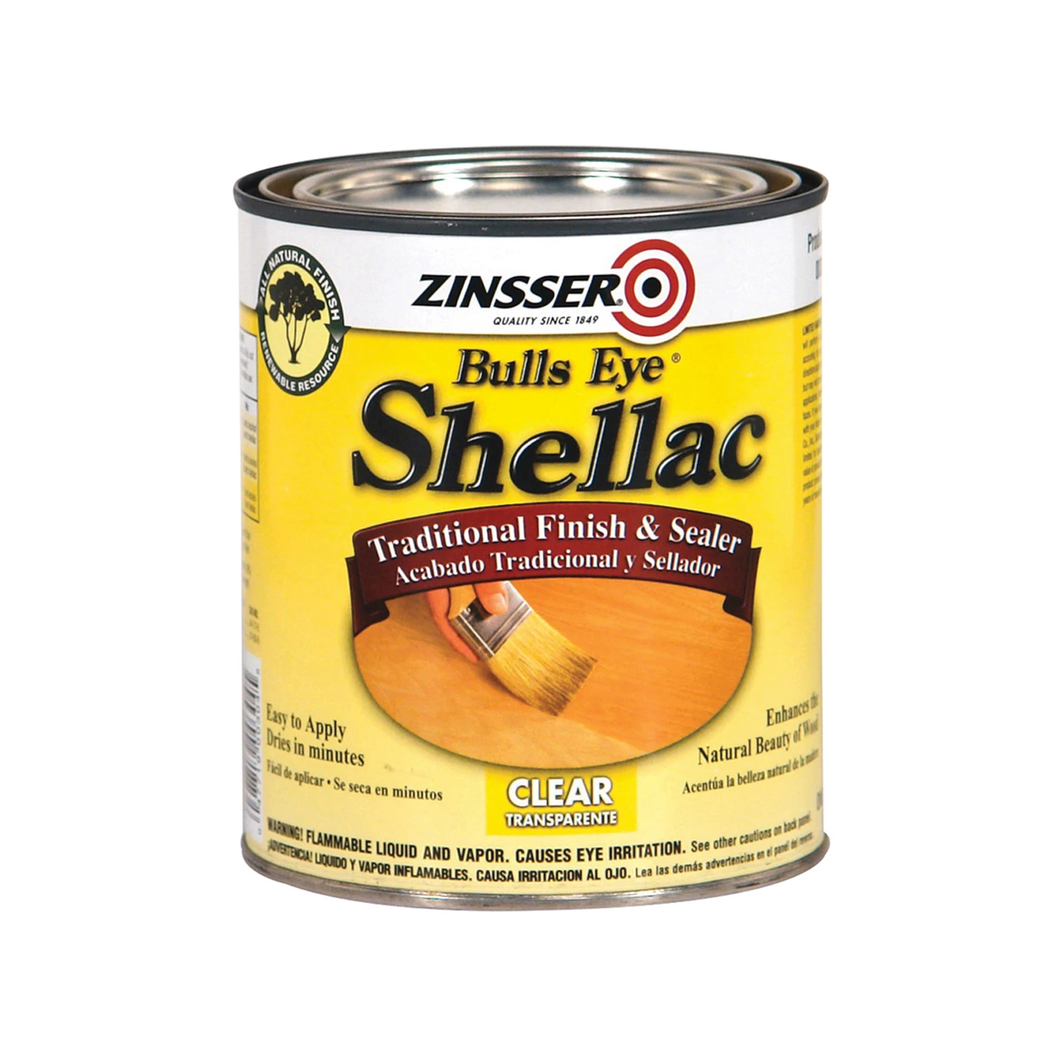 Bulls Eye Clear Shellac Finish And Sealer, 1 Quart, Model 304h