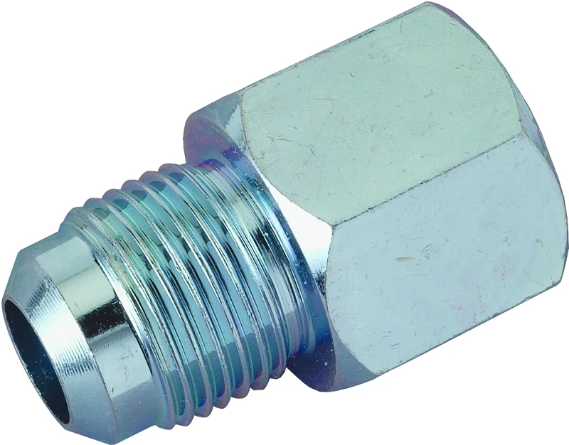 Steel Adapter 5/8 Inch Outer Diameter Flare 15/16-16 Thread by 1/2 Inch Female Iron Pipe