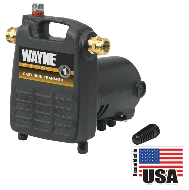 1/2 Hp 115v Portable Cast Iron Utility Pump, 1450 Gph Flow Rate
