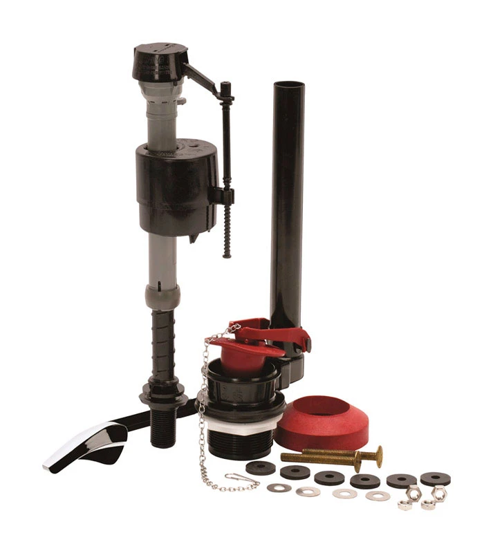 Toilet Tank Repair Kit with Fill Valve, Flapper, and Flush Valve Components