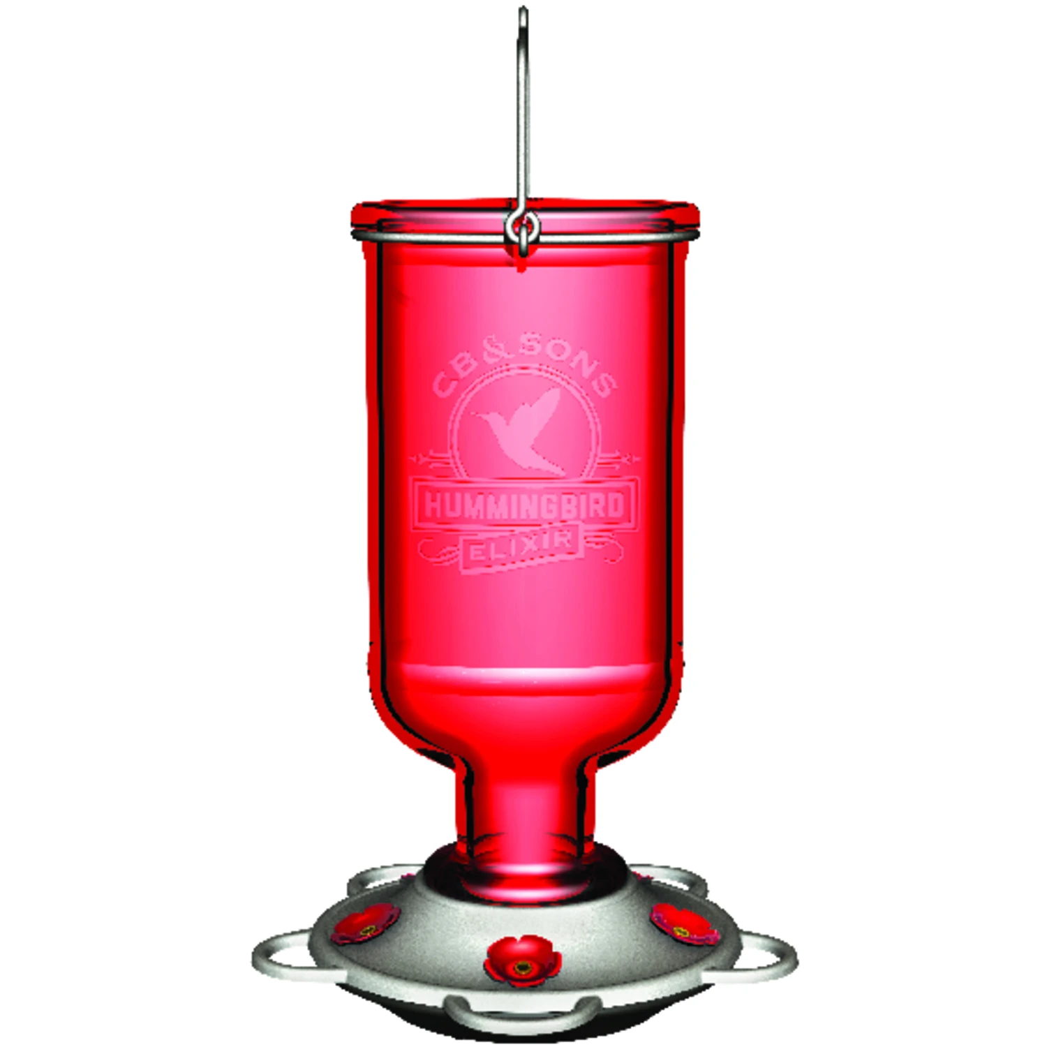 Elixir 13 Oz Red Hummingbird Feeder With 5 Ports