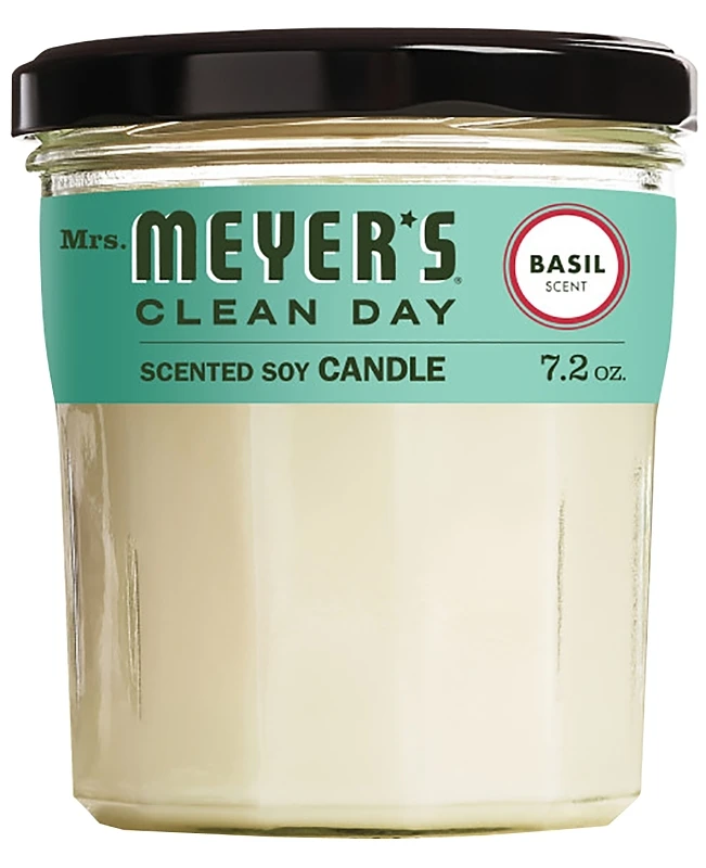 Clean Day 7.2 Oz. Basil Scented Soy Candle - Eco-friendly & Long Lasting