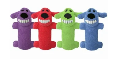 Mini Loofa Dog Toy 6 In. Plush Squeaky Toy For Small Dogs