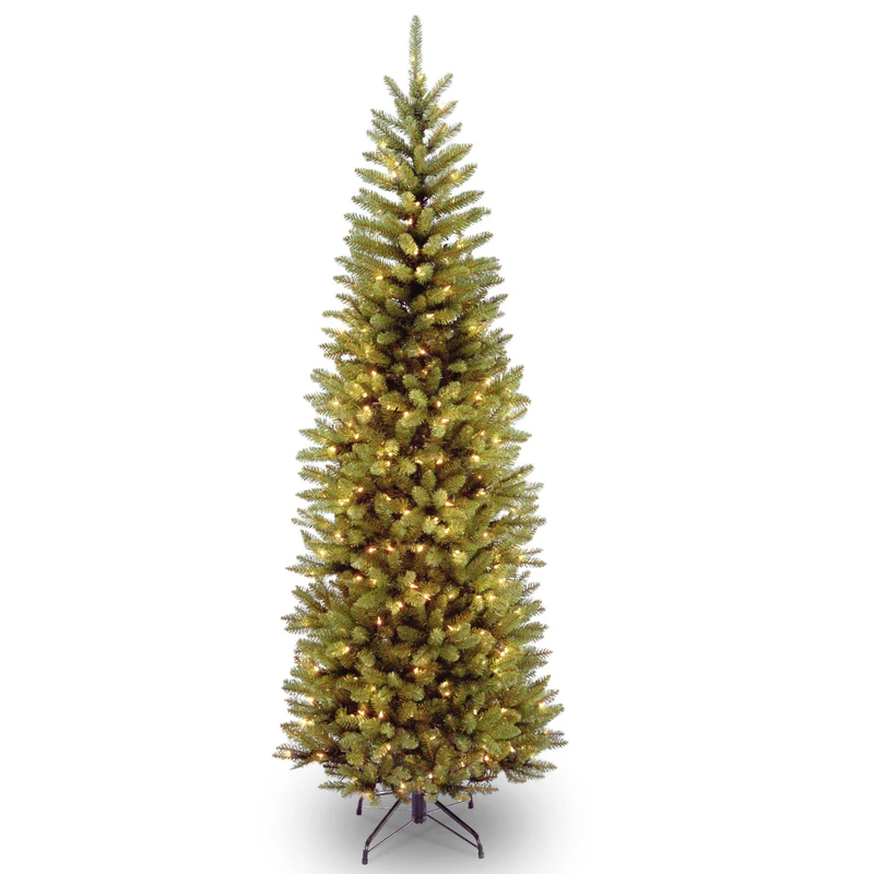 6.5 Ft. Prelit Kingswood Slim Christmas Tree With 250 Clear Lights