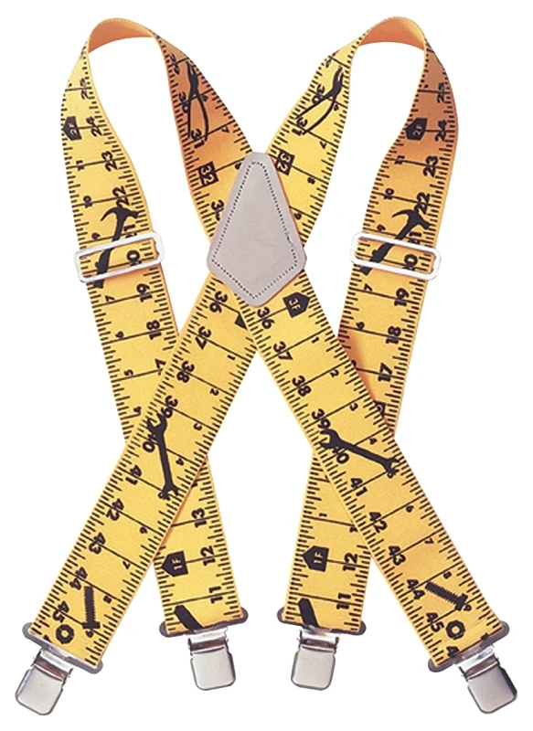 Custom Leathercraft 110rul Heavy-duty Adjustable Ruler Pattern Work Suspenders