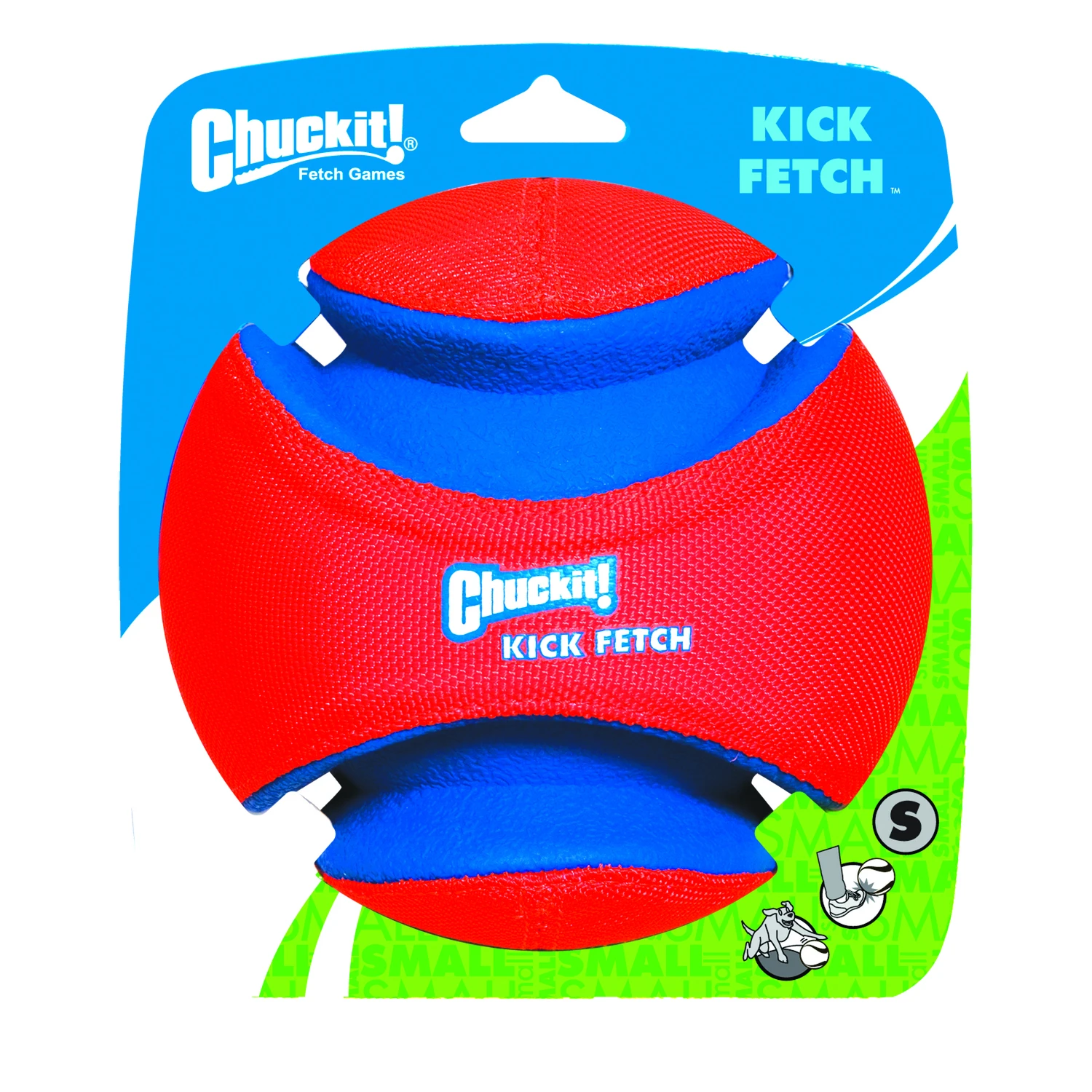 Chuckit! Blue/Orange Rubber Kick Fetch Ball Dog Toy Small 1 pk