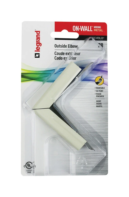 Wiremold Ivory 90 Deg Outside Elbow