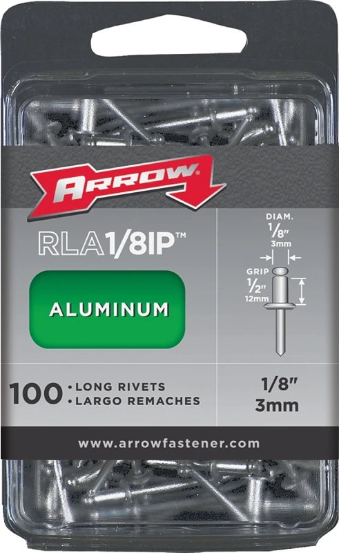 Rivets, Long, Aluminum, 1/8 x 1/2-In., 100-Ct.