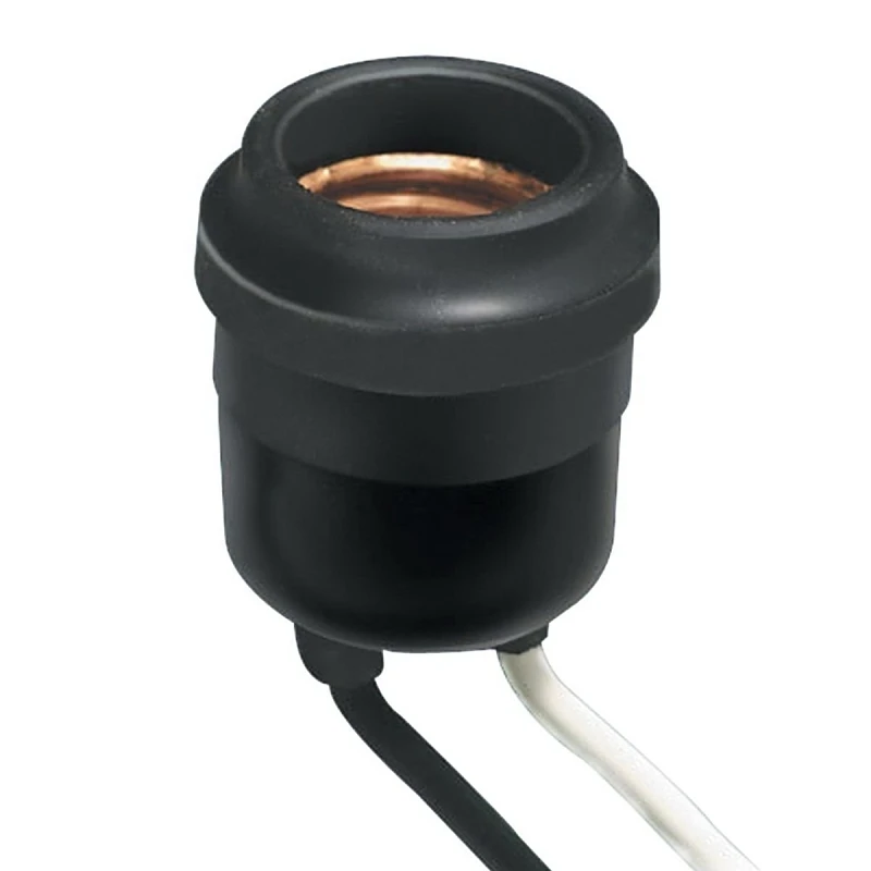 Leviton Copper Incandescent Medium Base Keyless Outdoor Socket 1 pk