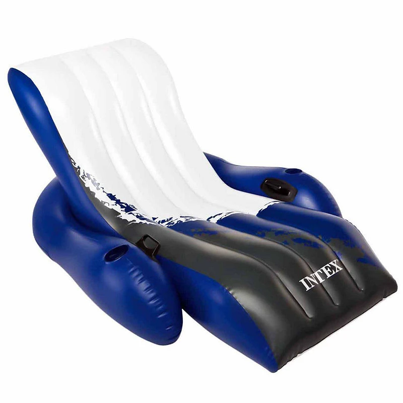 Floating Recliner Lounge, White/blue, 71 X 53-inches, Model 58868ep