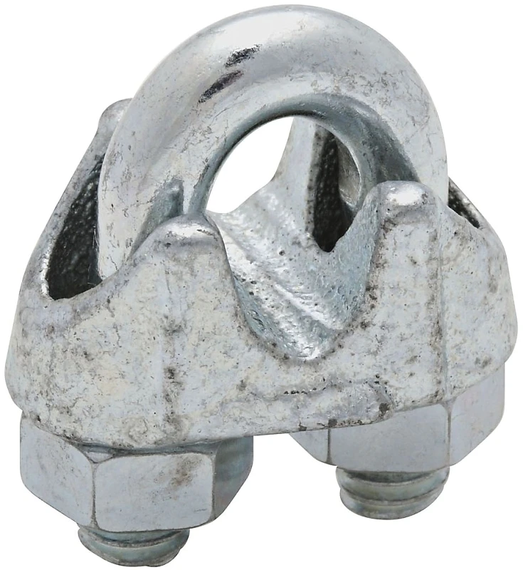 3230bc N248-294 Zinc Wire Cable Clamp, 1/4 In Diameter, Malleable Iron
