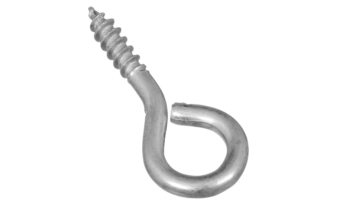 Hardware #112 Zinc-plated Steel Screw Eye, 1-1/8 In., 10 Pk, 10 Lb Capacity