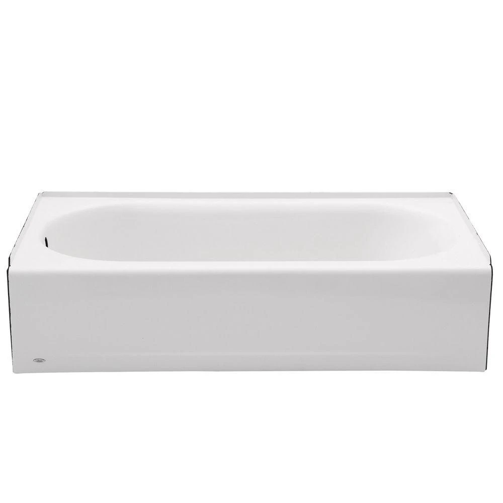 Princeton Americast Steel Bathtub, Left Hand Drain, 60 X 30 In., White