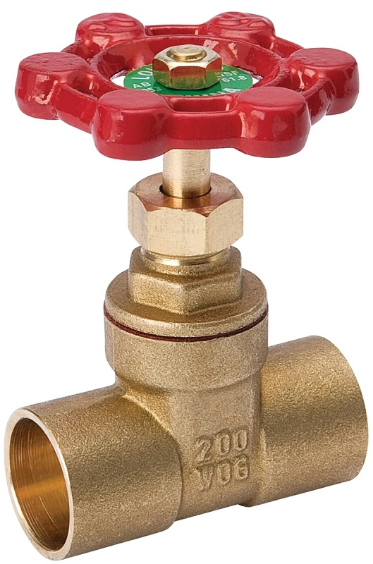 1/2 In. S X 1/2 In. S Brass Solder Gate Valve, Model 100-453nl