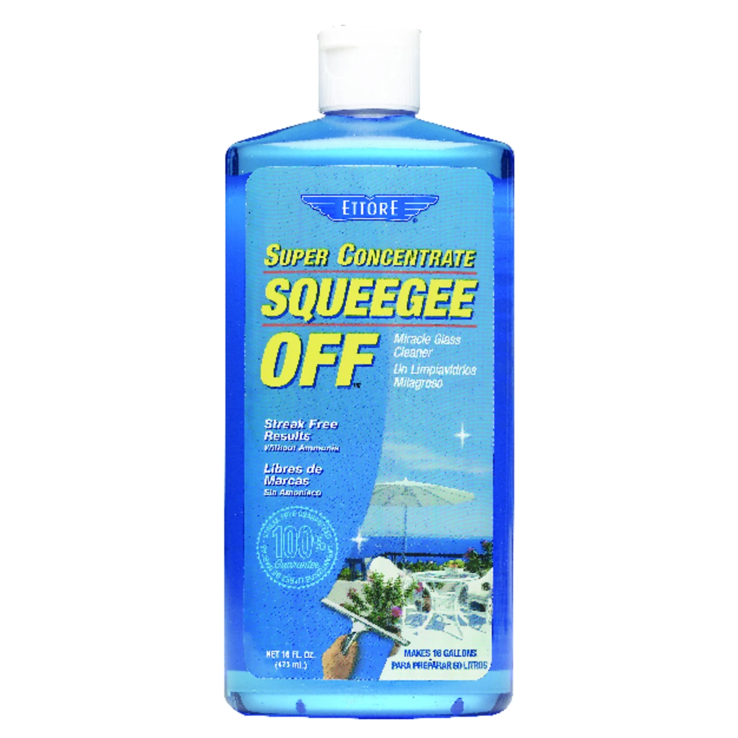 Squeegee Off 16 Oz. Super Concentrate Glass Cleaner - Ammonia-free, Streak-free