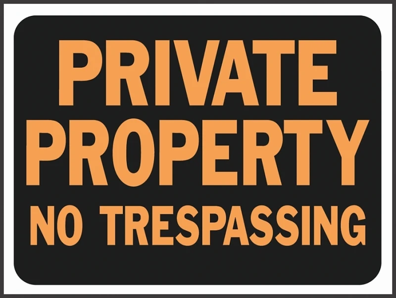 9x12 Plastic Private Property No Trespassing Sign, Weatherproof & Durable