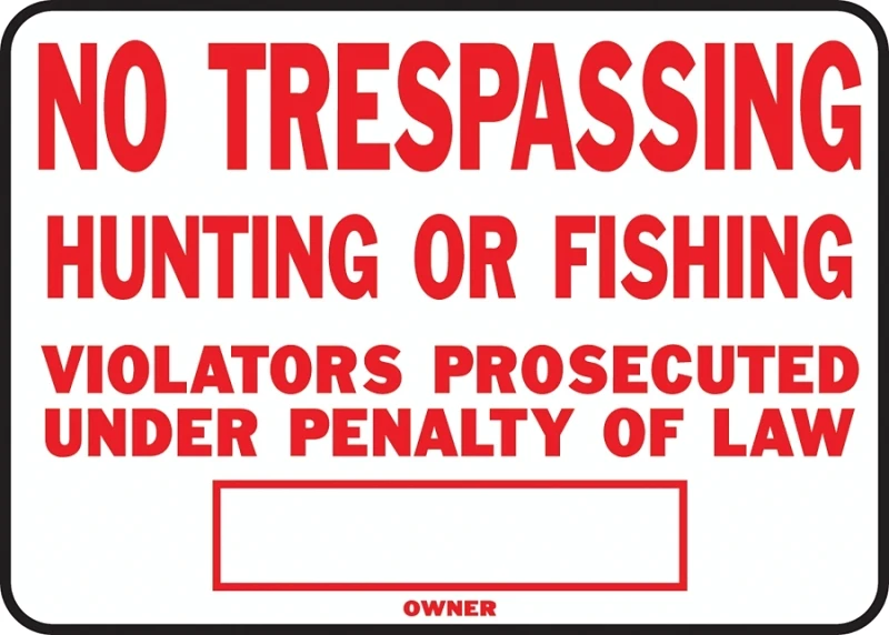 Aluminum No Trespassing Sign, 10 X 14 Inches, Weather-resistant