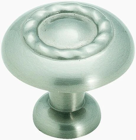 Amerock Inspirations Round Cabinet Knob 1-1/4 in. Dia. 1-1/16 in. Satin Nickel 1 pk