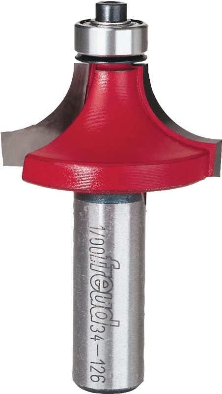 Carbide Tip 1-5/8 In. Roundover Router Bit, 1/2 In. Shank, 2-3/4 In. Length