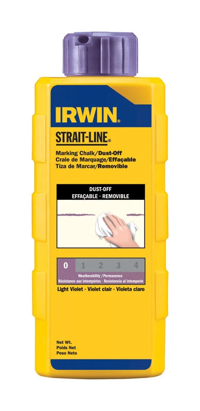 Irwin STRAIT-LINE 6 Oz. Light Violet Dust-Off Chalk Line Chalk