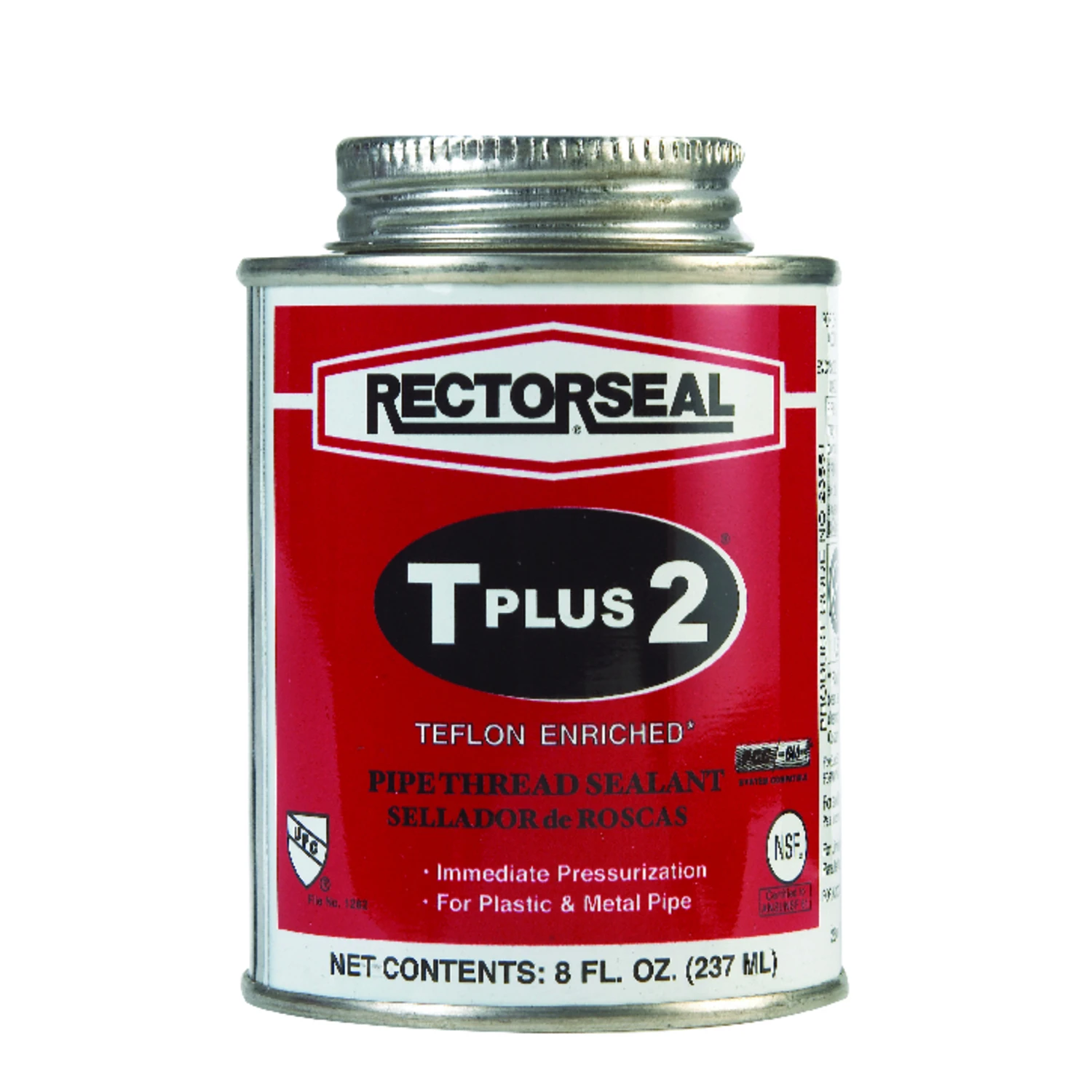 T Plus 2 8 Oz. White Pipe Thread Sealant With Ptfe