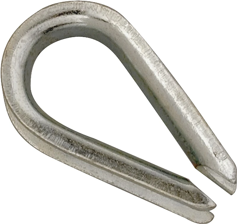 1/4 In. Electro-galvanized Wire Rope Thimble - Durable Zinc-coated Construction