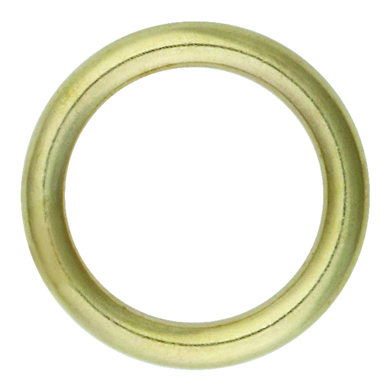 1-1/8 In. Polished Solid Bronze Welded Ring, 150 Lb Load Limit