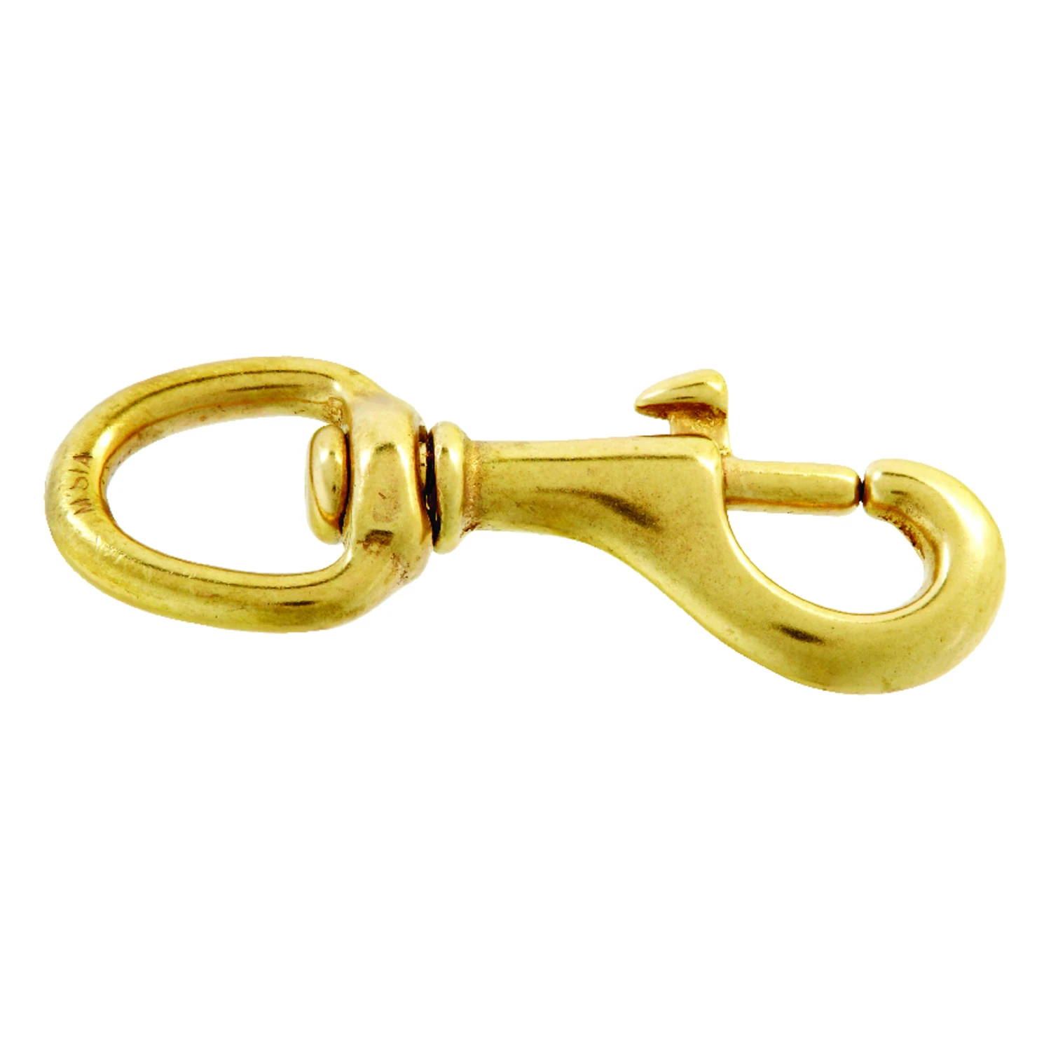 3-1/8 In. Polished Bronze Bolt Snap With Swivel Round Eye, 70 Lb Load Capacity