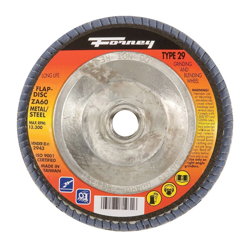 Jumbo Blue Zirconia Flap Disc Type 29 60 Grit 4.5 Inch