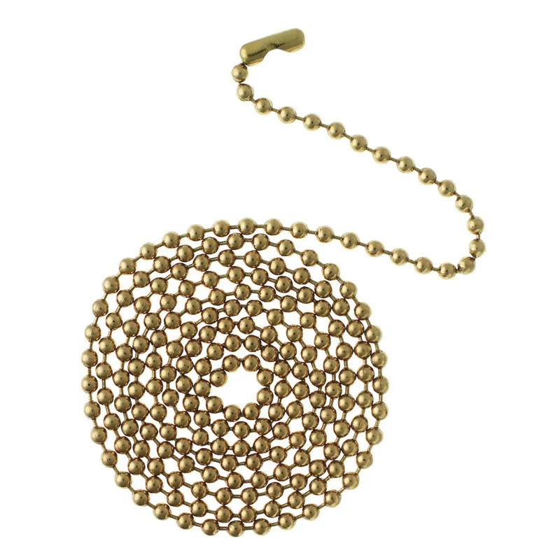 3 ft. Solid Brass Beaded Chain with Connector