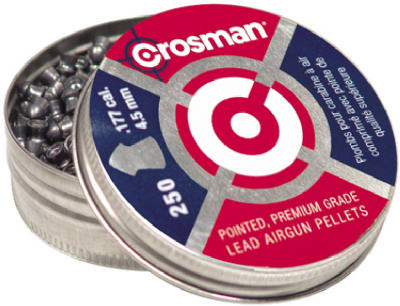 Crosman Airgun Pointed Pellets 0.177 Caliber 7.4 grain 250 pk