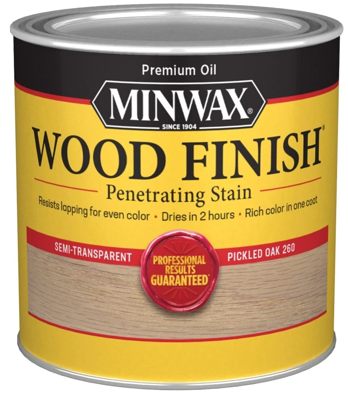 Wood Finish Semi-transparent Pickled Oak Oil-based Wood Stain 1/2 Pint