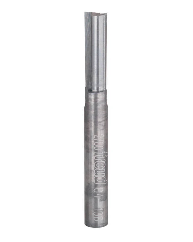 1/4 In. Double Flute Carbide Straight Router Bit, 2-1/4 In. Length