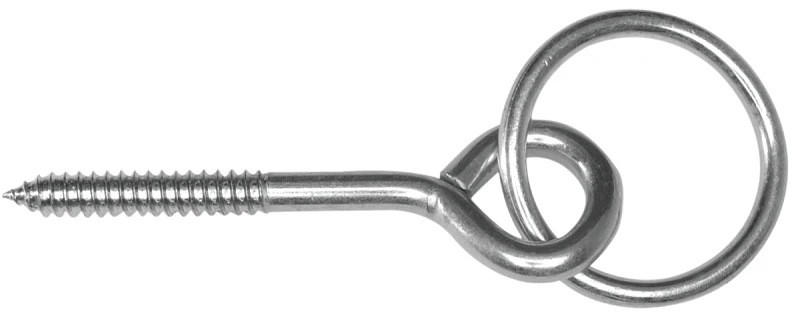 2-Inch Zinc Finish Hitch Ring with Eye Screw for Secure Attachment