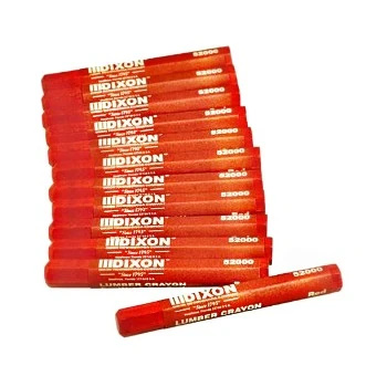 Dixon Lumber Crayon pour Wet & Dry Surfaces (Rouge) 16196