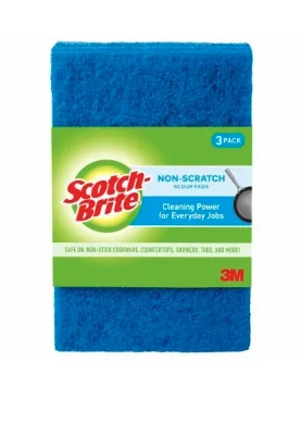 Non-Scratch Scour Pads, 3-Pk.