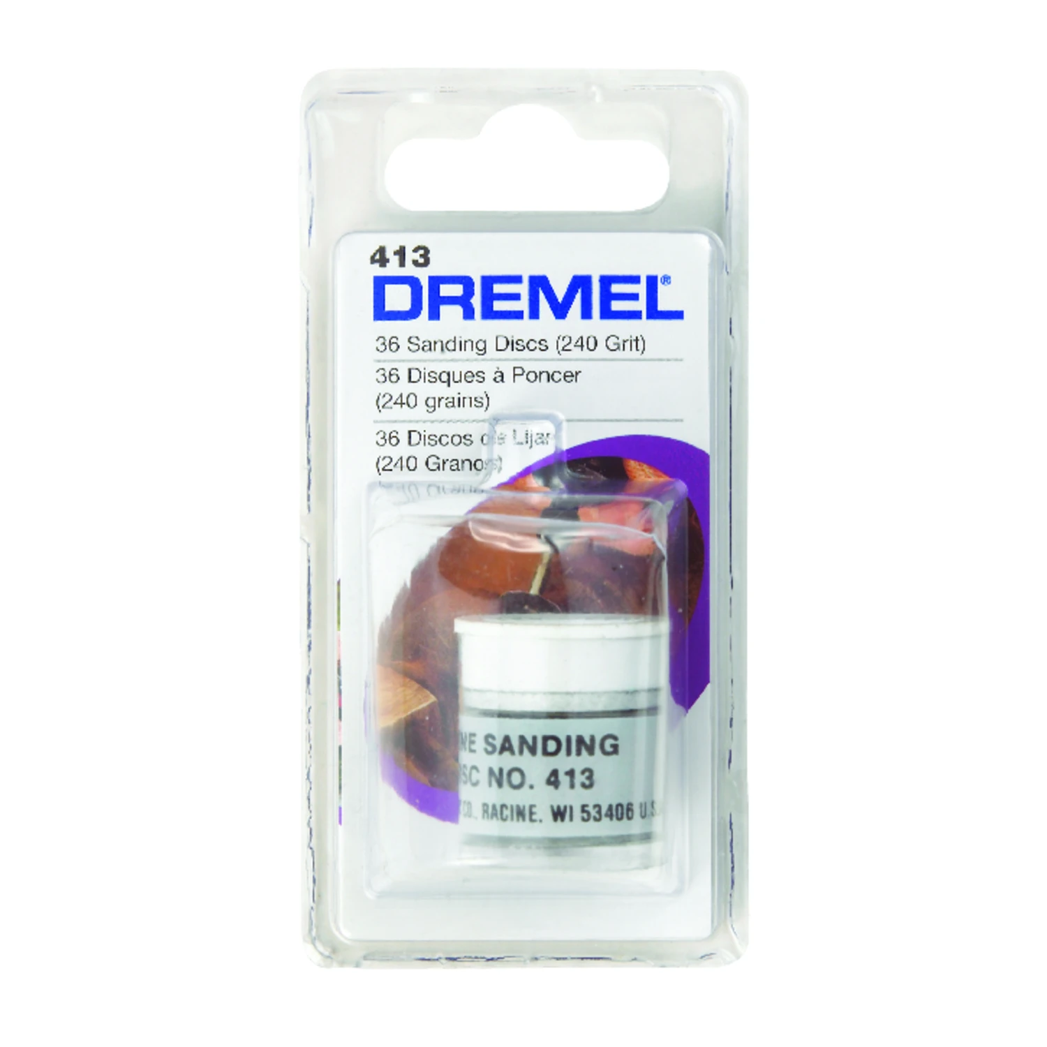 413 Sanding Disc, 240 Grit Fine, Emery Cloth, 36 Pk For Rotary Tools