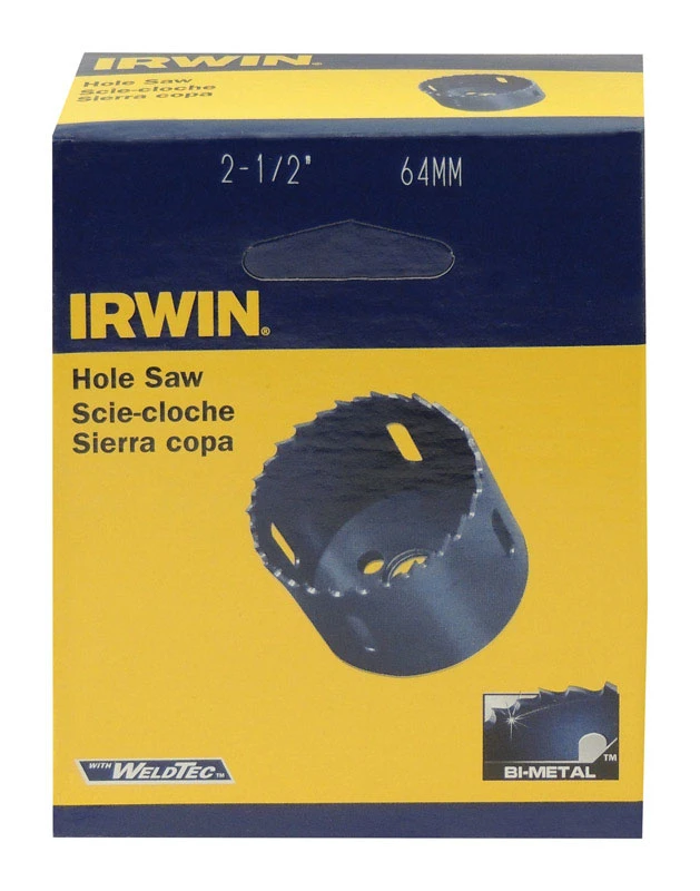 373212bx Bi-metal Hole Saw, 2-1/2 In Diameter, 3/8 In Arbor, 4/6 Tpi