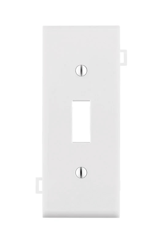 Leviton 1-Gang Plastic Sectional Toggle Switch Wall Plate Center Panel, White