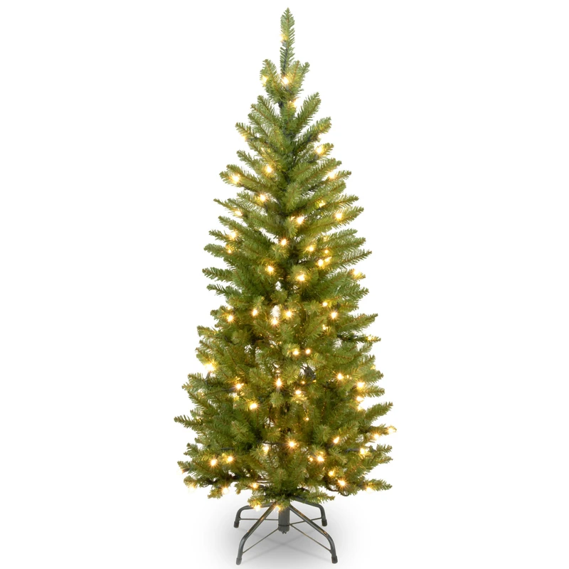 4.5 Ft. Prelit Kingswood Slim Christmas Tree With 150 Clear Lights