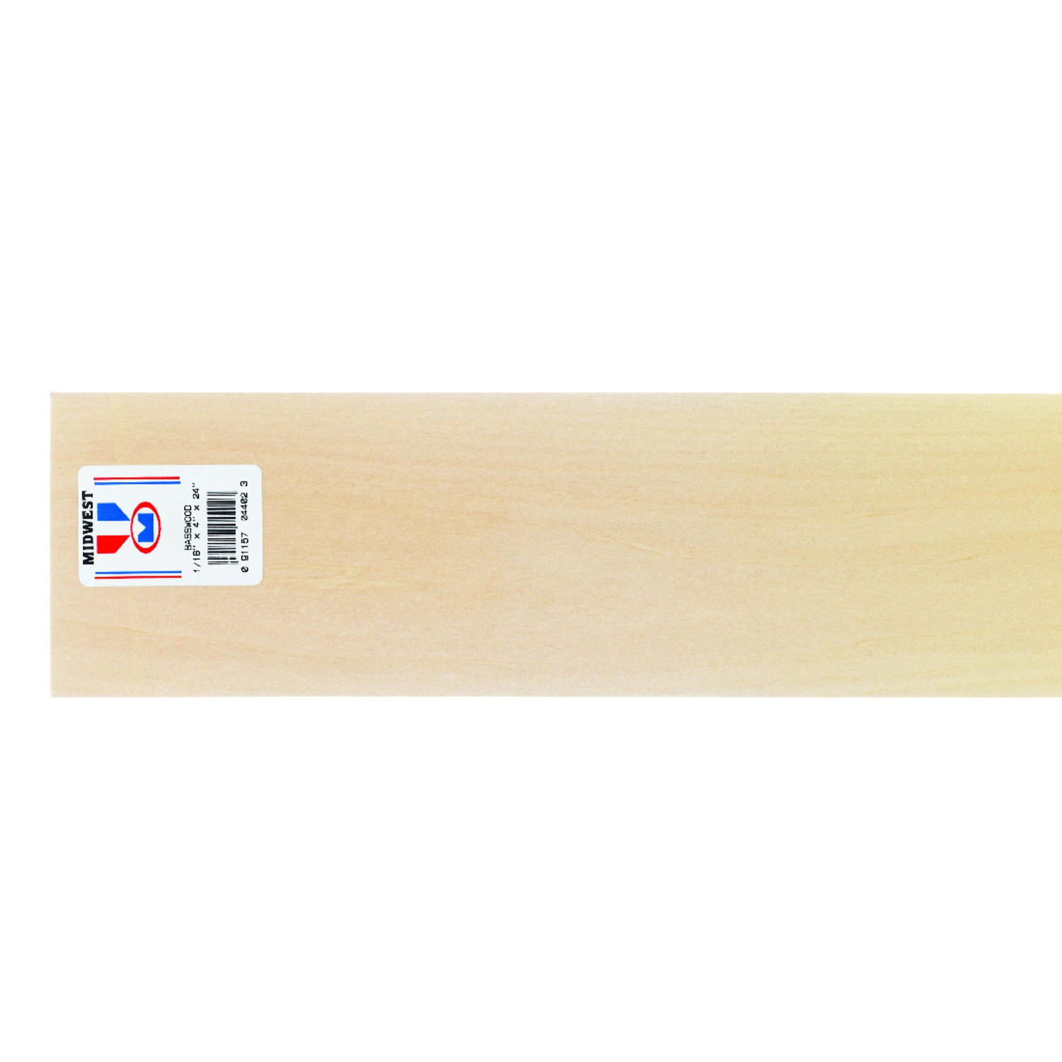 1/16 In. X 4 In. X 2 Ft. Basswood Sheet #2/btr Premium Grade