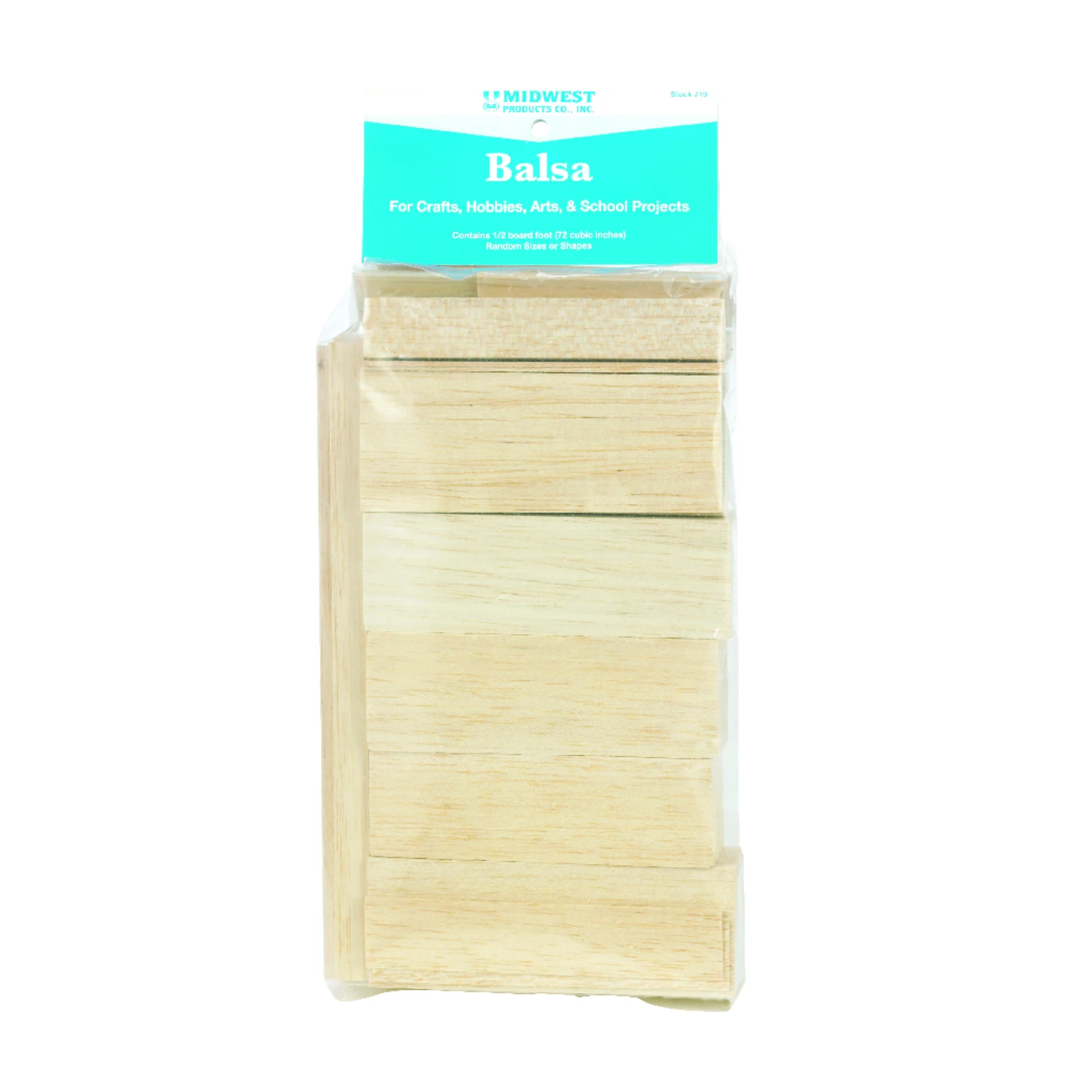 Economy Balsa Wood Bag Containing 72 Cubic Inches of Lightweight Craft Wood