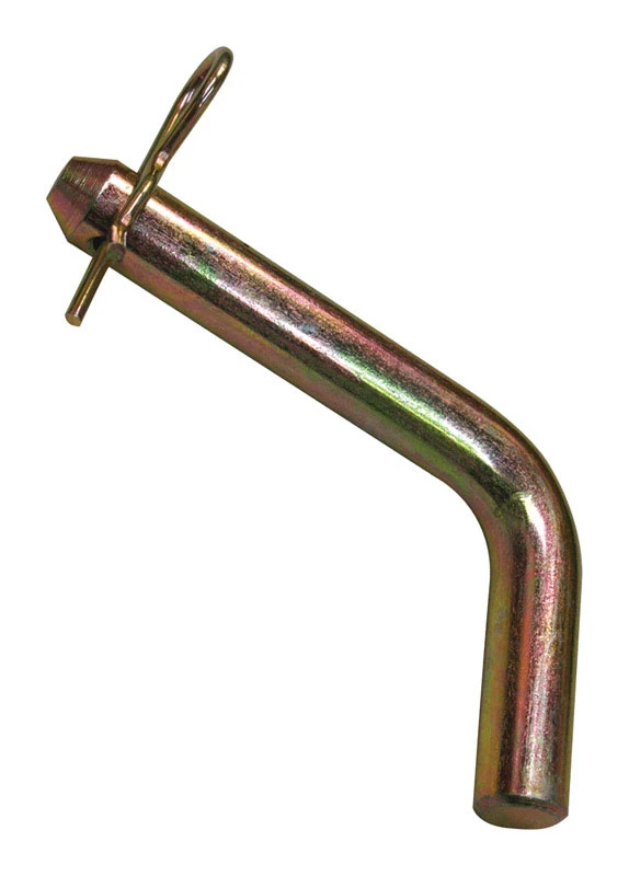 Steel Bent Hitch Pin, 5/8 In Diameter, 3 In Length, Yellow Zinc Dichromate