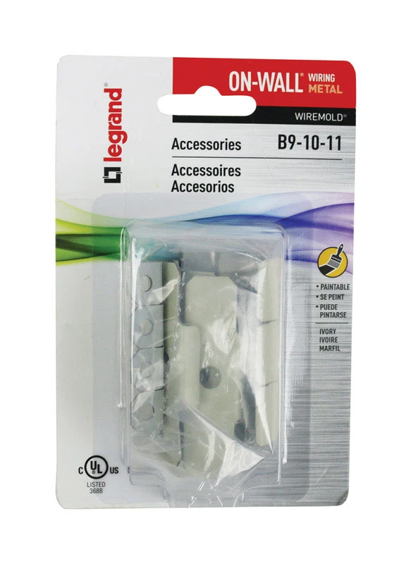 Wiremold Ivory Wire Protector Accessory Kit