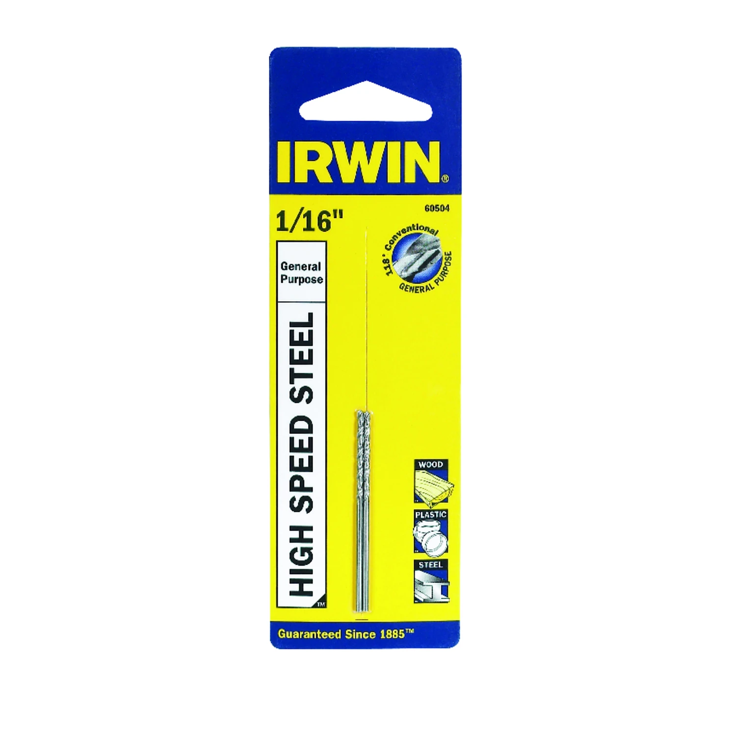Irwin 1/16 ft X 1-7/8 in. 31 L High Speed Steel Drill Bit 2 PK Irwin 1/16 ft X 1-7/8 in. 31 L High S