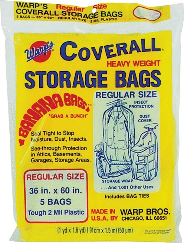 5-Pk. Storage Bags, 36x60-In.